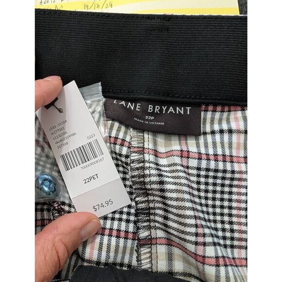 Lane Bryant The 4 Season Slim Capri‎ Trouser Pants women's 22 petite plaid NWTs - Picture 5 of 7